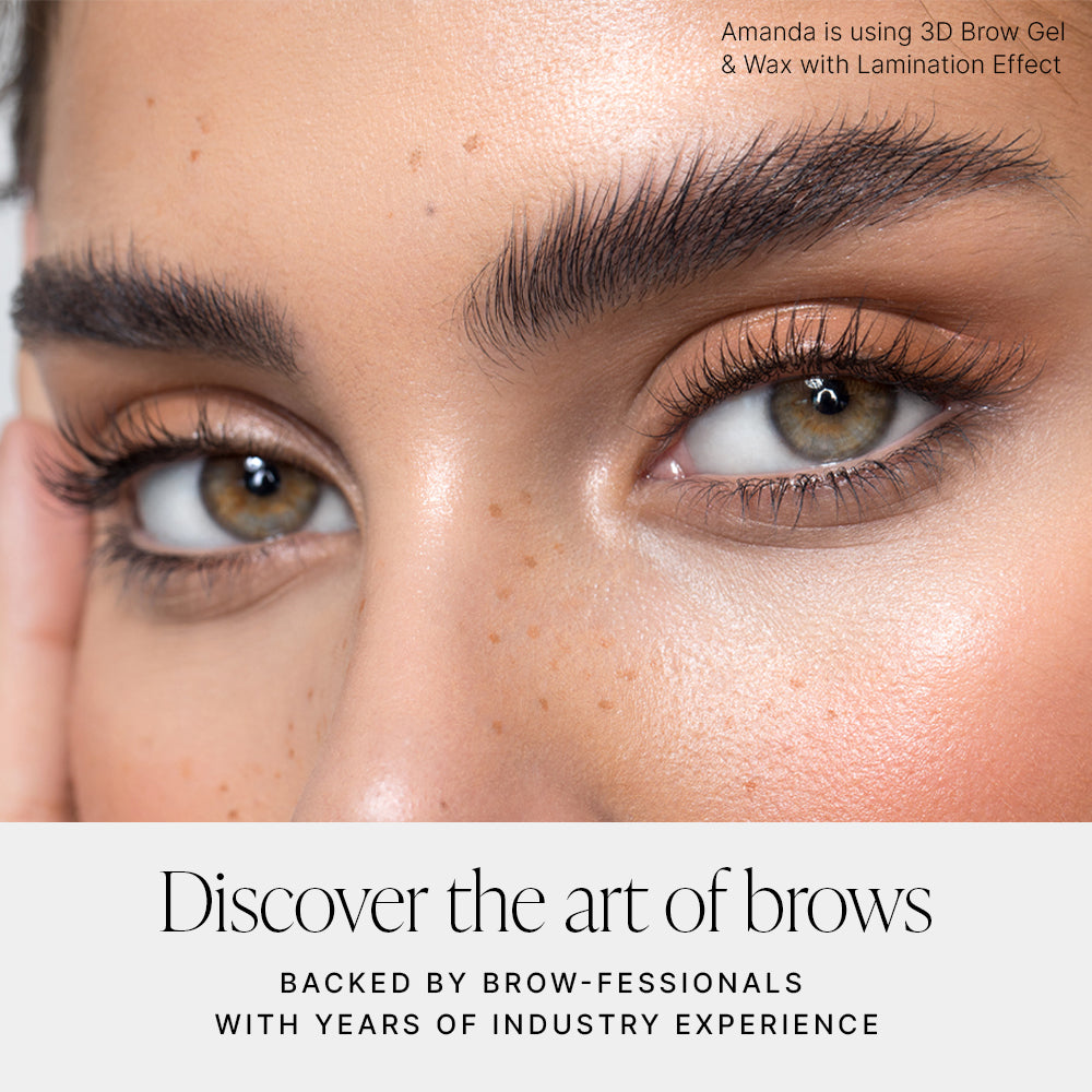 3D Brow Gel & Wax with Lamination Effect, 2-In-1 Hybrid Formula - From Soft, Natural Brows to Fluffy, Feather Brows - Vegan, Cruelty-free, Long Lasting, Water-resistant